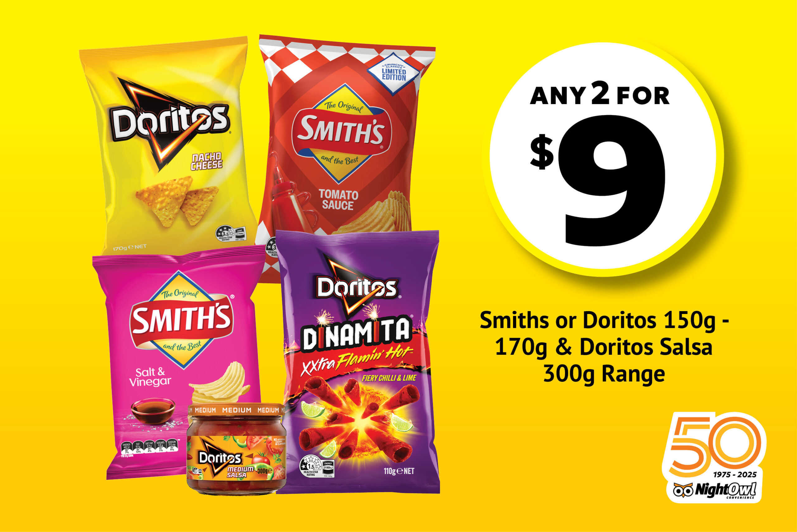 NightOwl Smiths or Doritos Offer